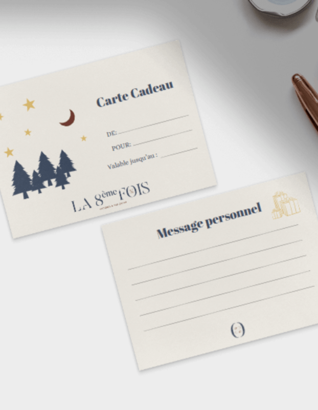 Carte cadeau Noël sapins