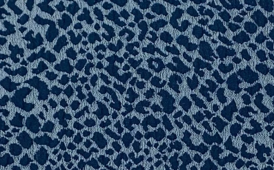 jacquard léopard bleu marine