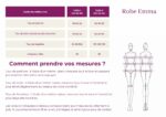 Guide des tailles robe portefeuille courte