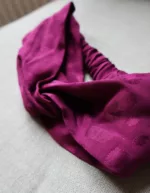 Bandeau cheveux made in France fuschia motif léopard, marque La 8eme Fois