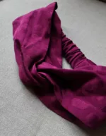 Bandeau cheveux made in France fuschia motif léopard, marque La 8eme Fois