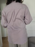 Chemise femme ajustable Charline rayée rose dos